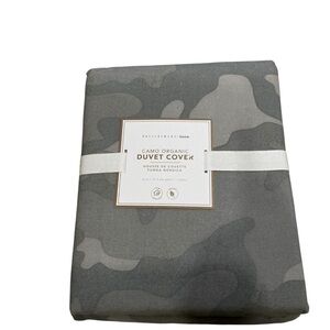 Pottery barn teen camo 400 thread count organic percale duvet cover twin camo